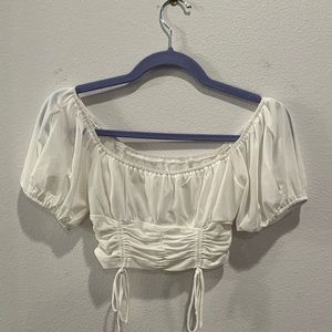 Princess Polly cropped white top
